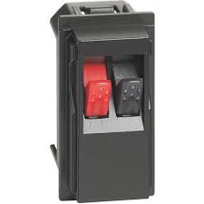 Розетка для динамика 1 модуль/1 колонка, черная (Living NOW)