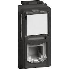 Priză telefon Rj11 1M neagră (Living NOW) 41044