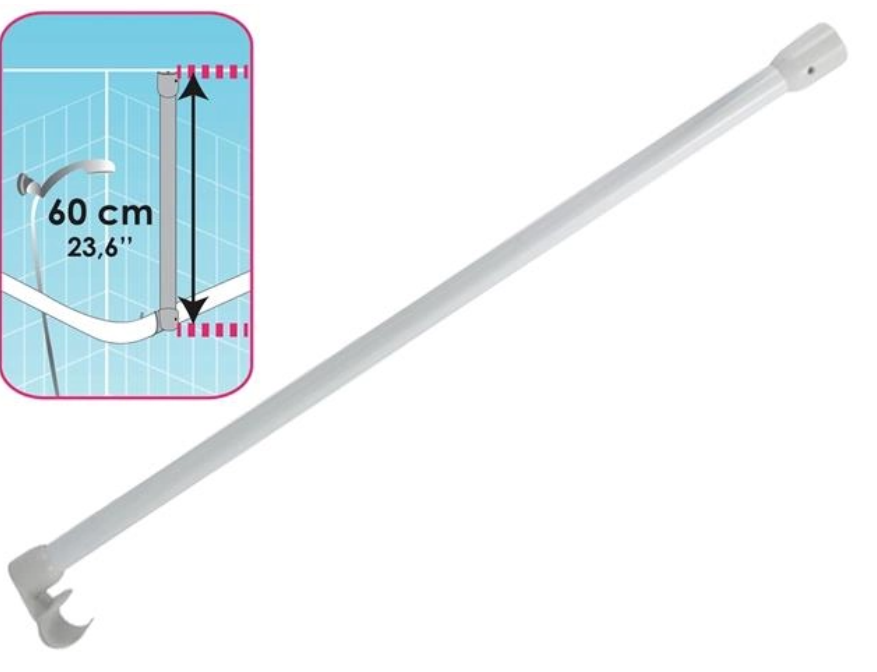 * Suport pentru unghi de bar MSV 60cm alb, aluminiu