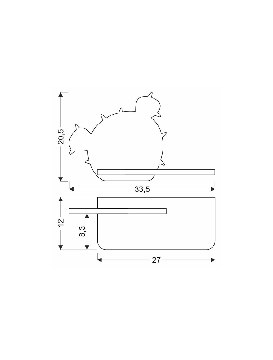 Aplică LED CACTUS-3 4W 4000K fără întrerup. green CANDELLUX