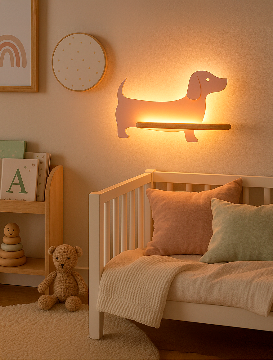 Aplică LED DOG 5W 4000K fără întrerup. pink CANDELLUX