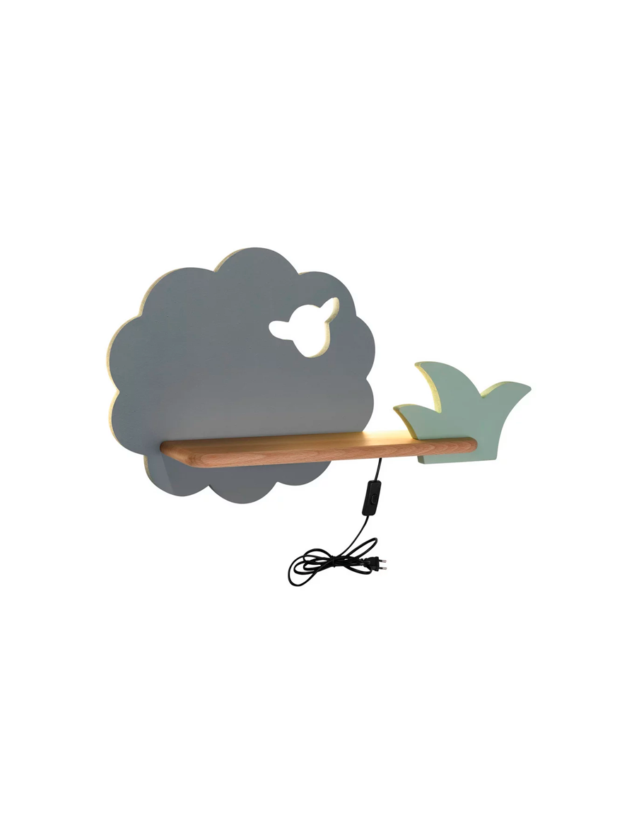 Aplică LED SHEEP 5W 4000K cu întrerup. gray+green CANDELLUX