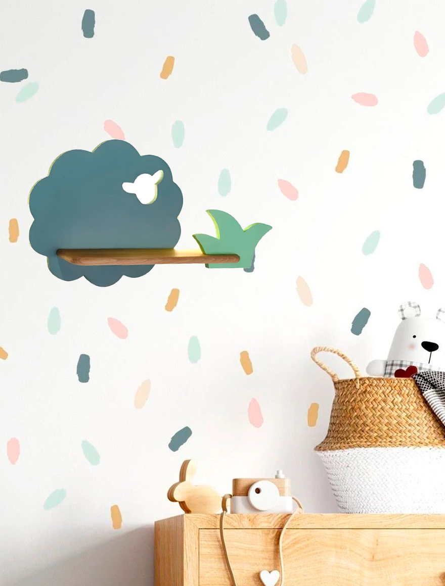 Aplică LED SHEEP 5W 4000K fără întrerup. gray+green CANDELLUX