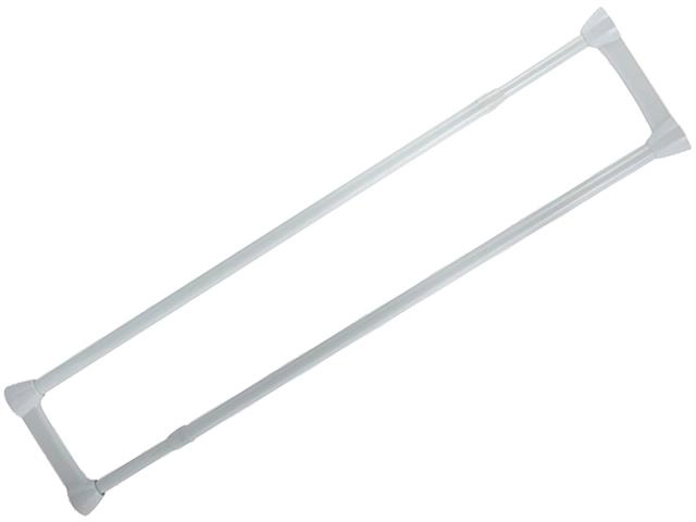 * Tijă dublă pentru perdea și prosoape MSV 125-225cm albă, aluminiu