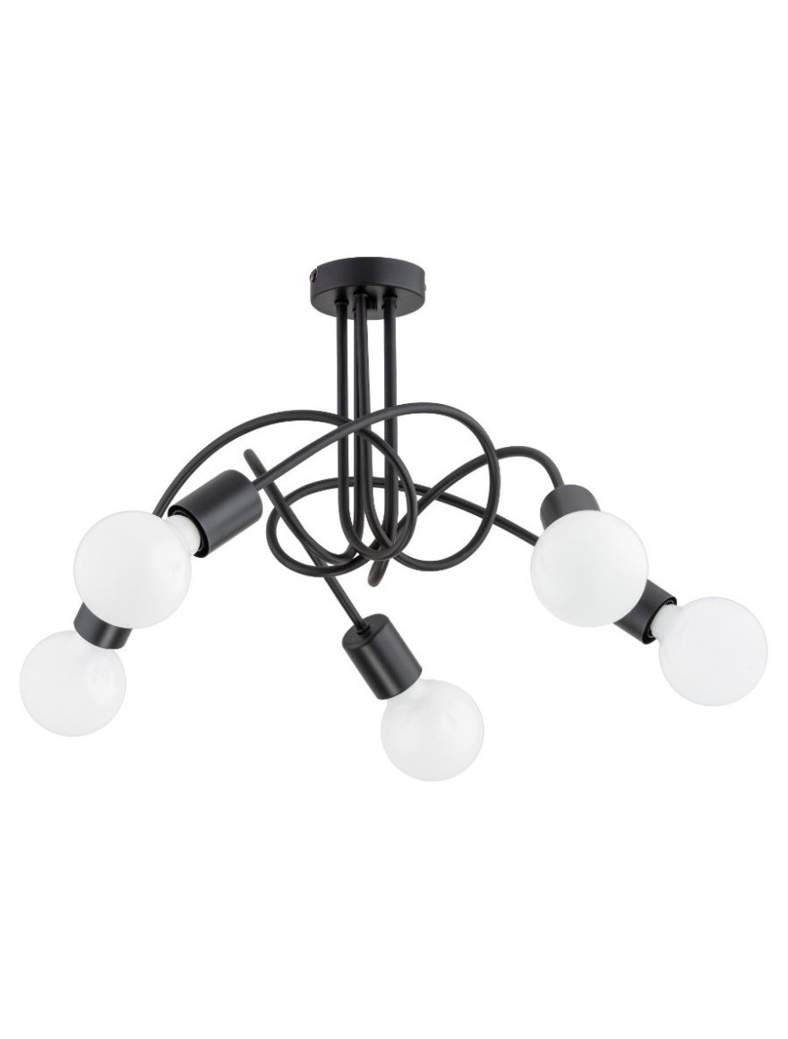 Lustră LUPO  5xE27 max 60W black+white ALFA