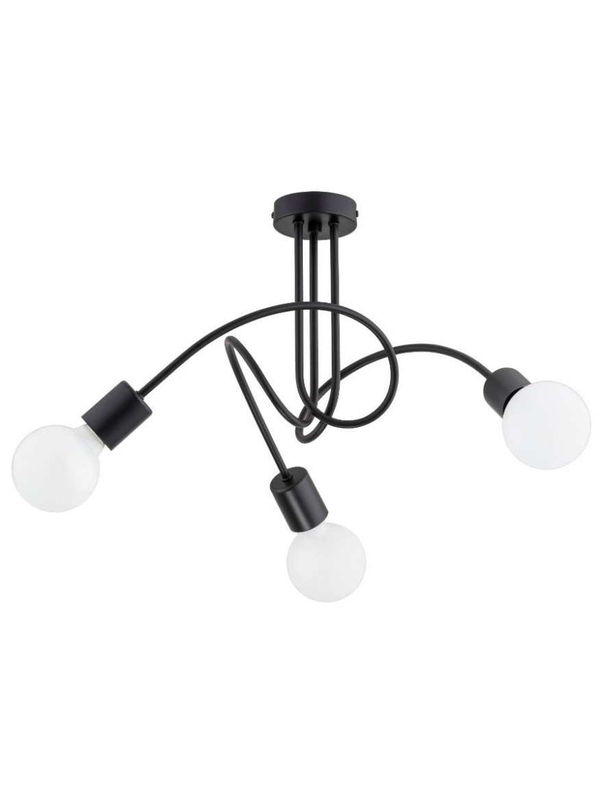 Lustră LUPO  3xE27 max 60W black+white ALFA