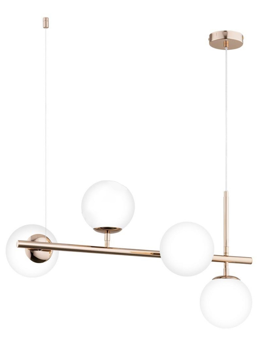 Lustră VINCI 4xE14 max 40W gold+white ALFA