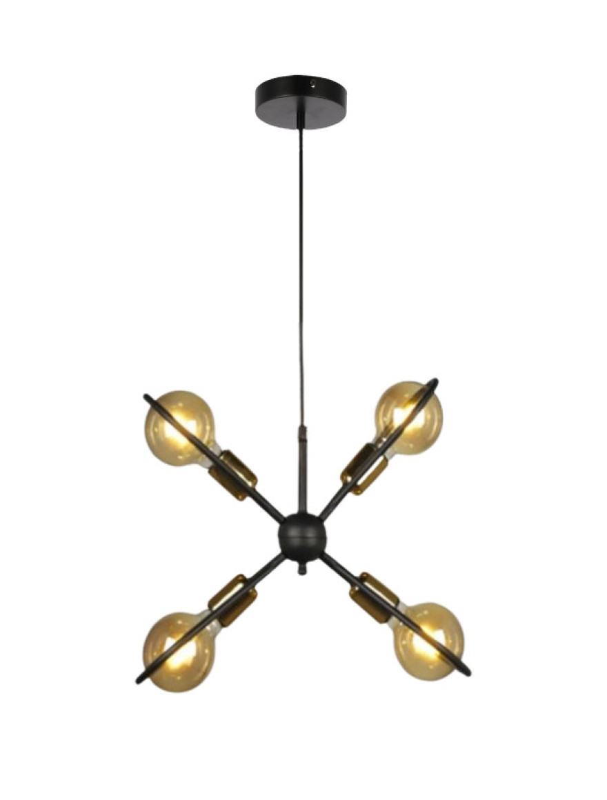 Lustra FIRTINA 4xE27 Max 60W Black+gold Begusa