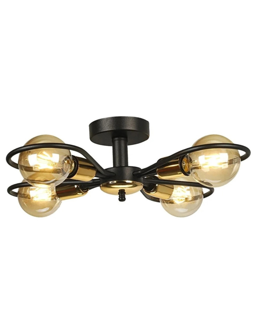 Lustra KASIM 4xE27 Max 60W Gold+black Begusa