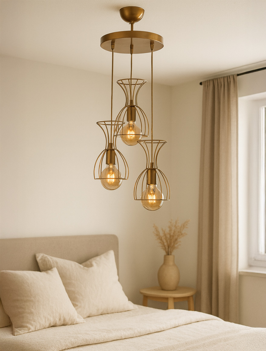 * Lustră ANAFOR 3xE27 Max 60W Vintage+honey Begusa