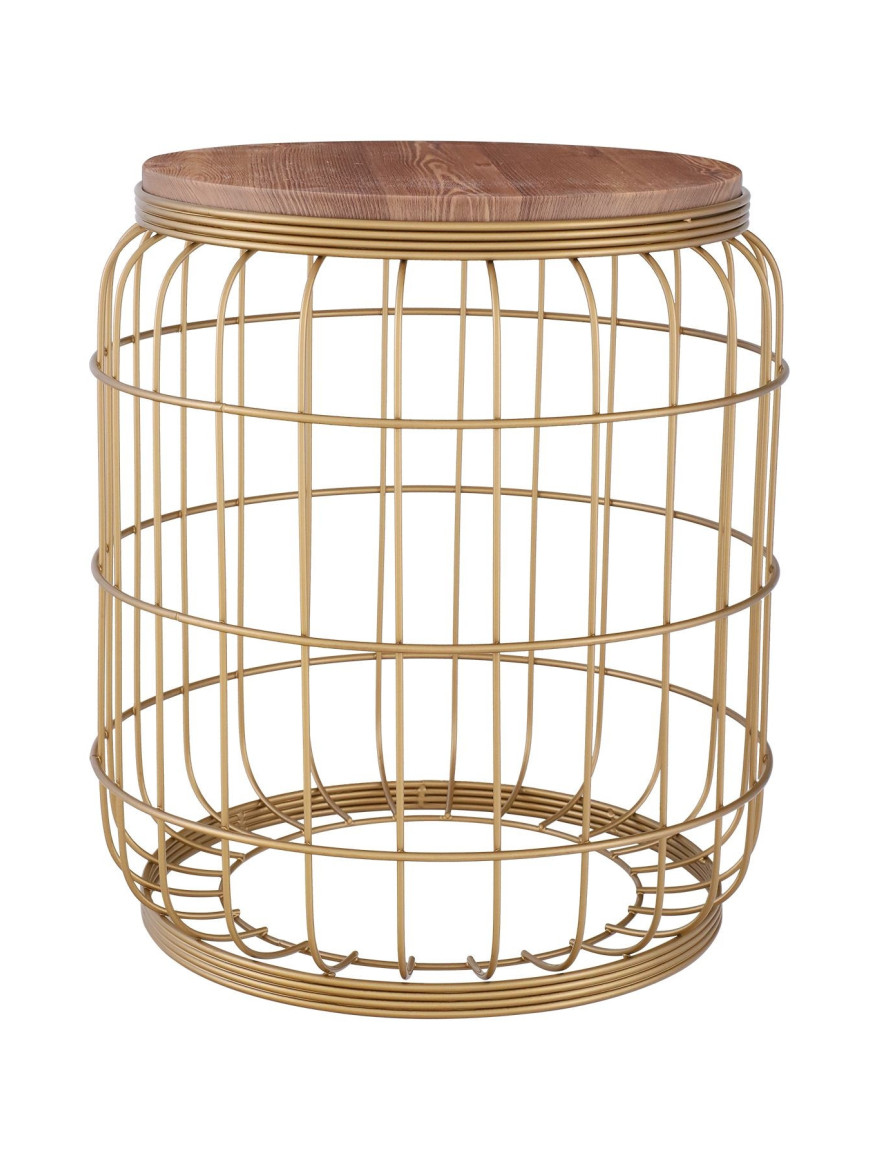 * Scaun puf CAMELLIA h47xd40 auriu+black Begusa