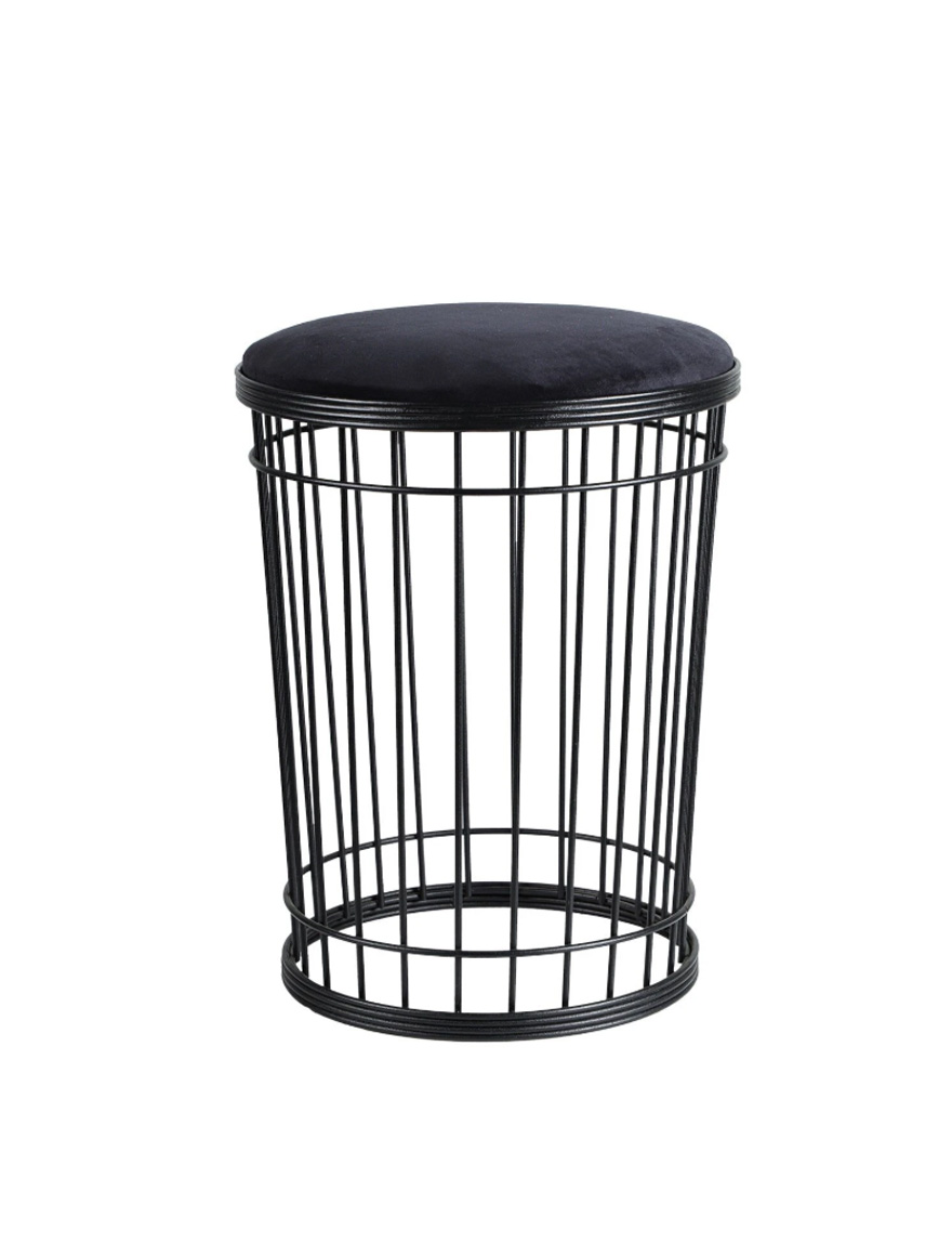 * Scaun puf SIMGE h47xd40 negru+negru Begusa