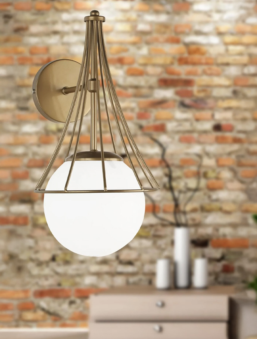 Настенный светильник LAPIS 1xE27, макс. 60W, золотой + белый, Begusa