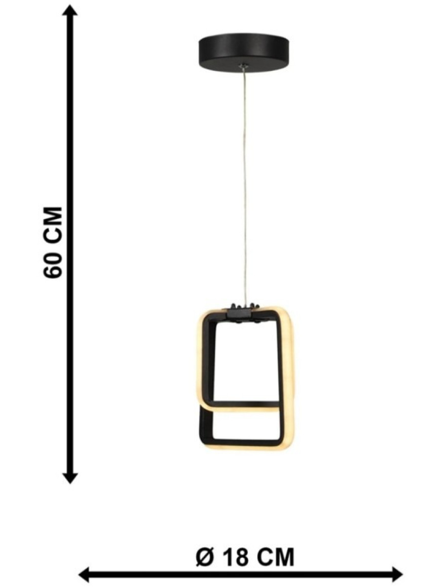 * Suspensie LED FERAH 1x24W 4000K black Begusa