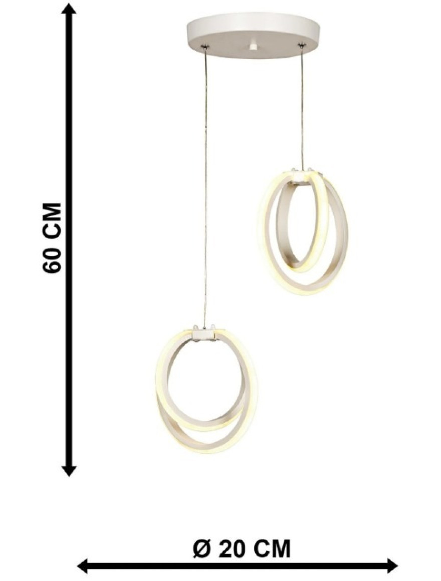 * Lustră LED SEZEN 2x24W 4000K white Begusa