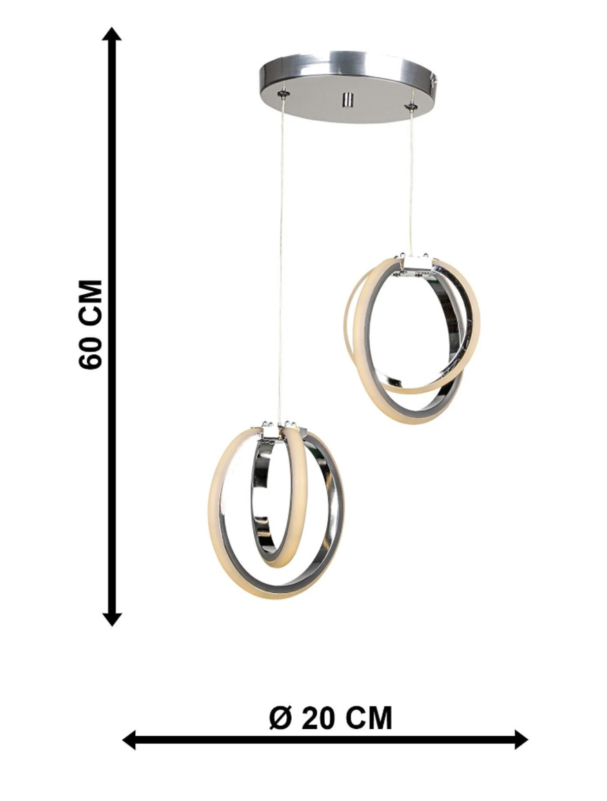 * Lustră LED SEZEN 2x24W 4000K chrome Begusa 4