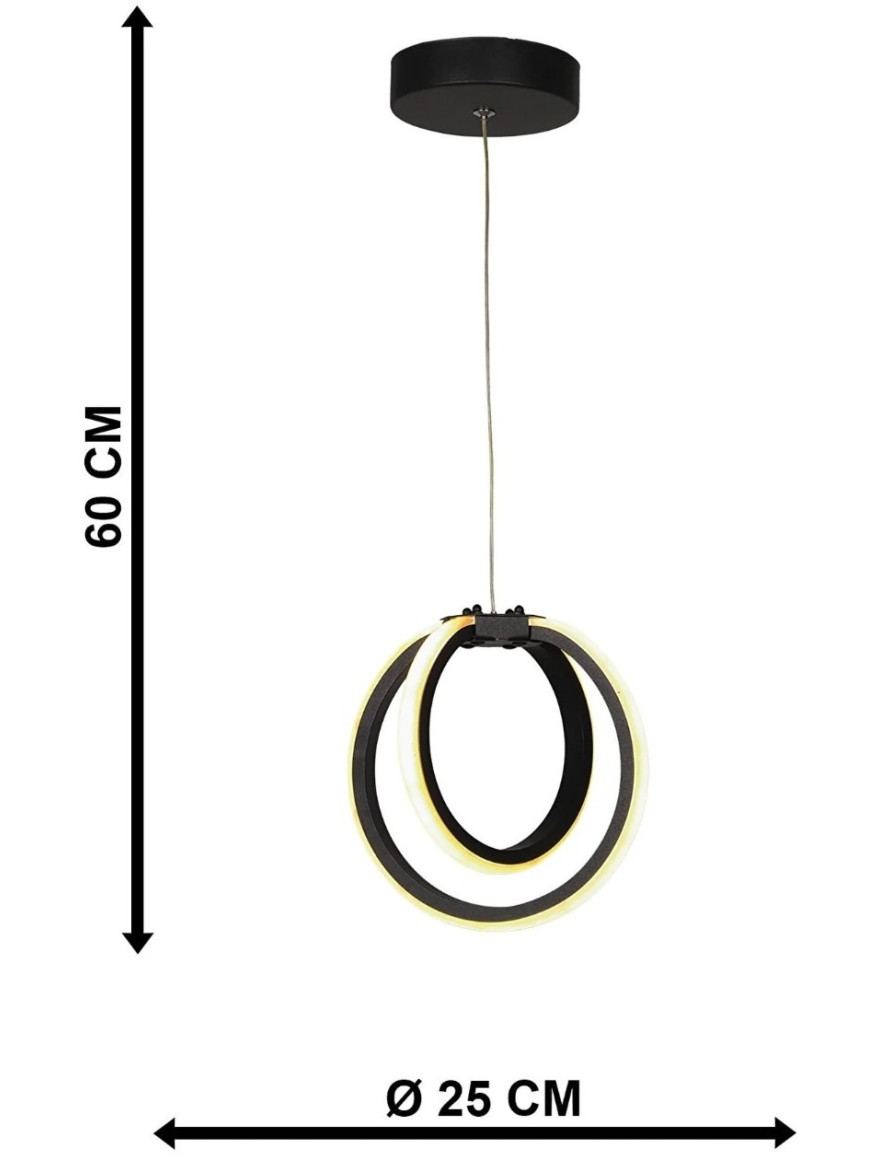 * Suspensie LED SEZEN 1x24W 4000K black Begusa