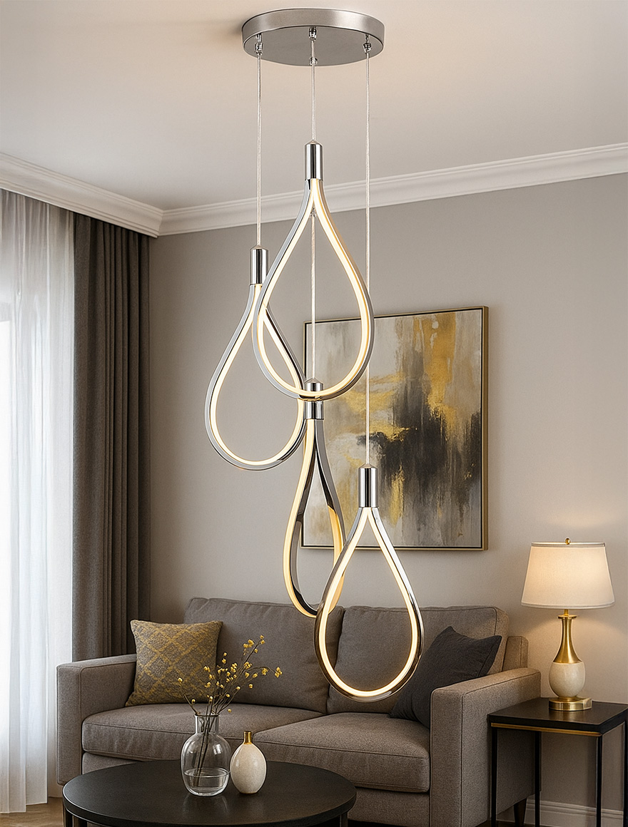 * Lustră LED TREND 4x24W 4000K chrome Begusa