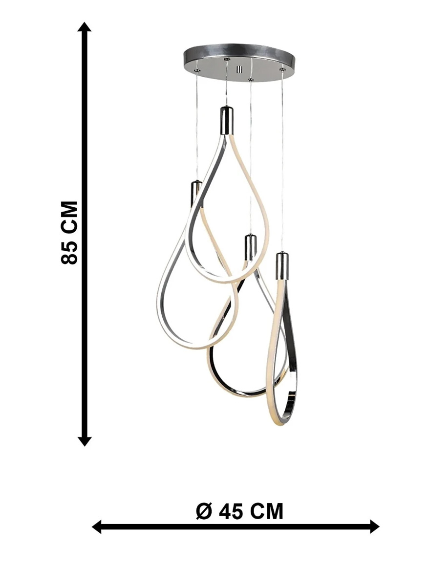 * Lustră LED TREND 4x24W 4000K chrome Begusa