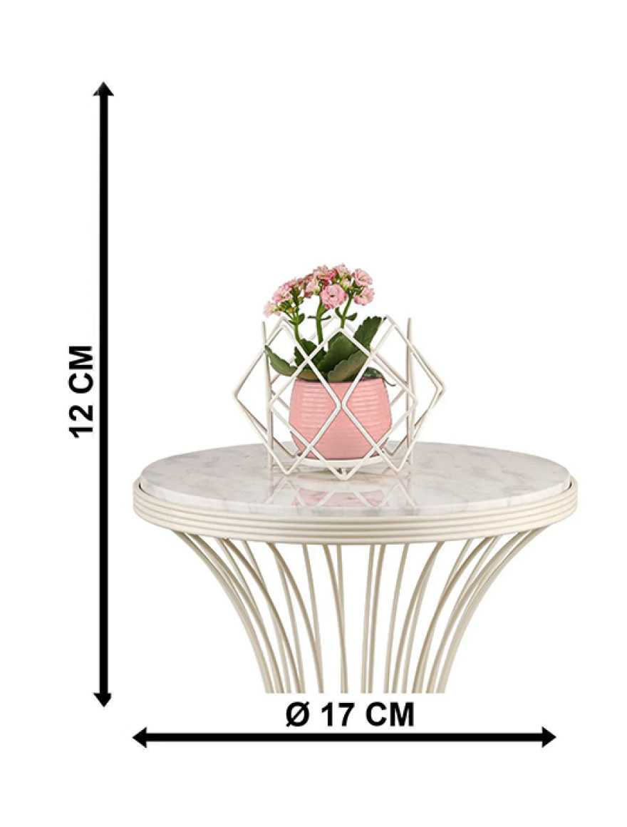 * Ghiveci cu flori+suport AQUA NO:04 h35 alb+roz Begusa