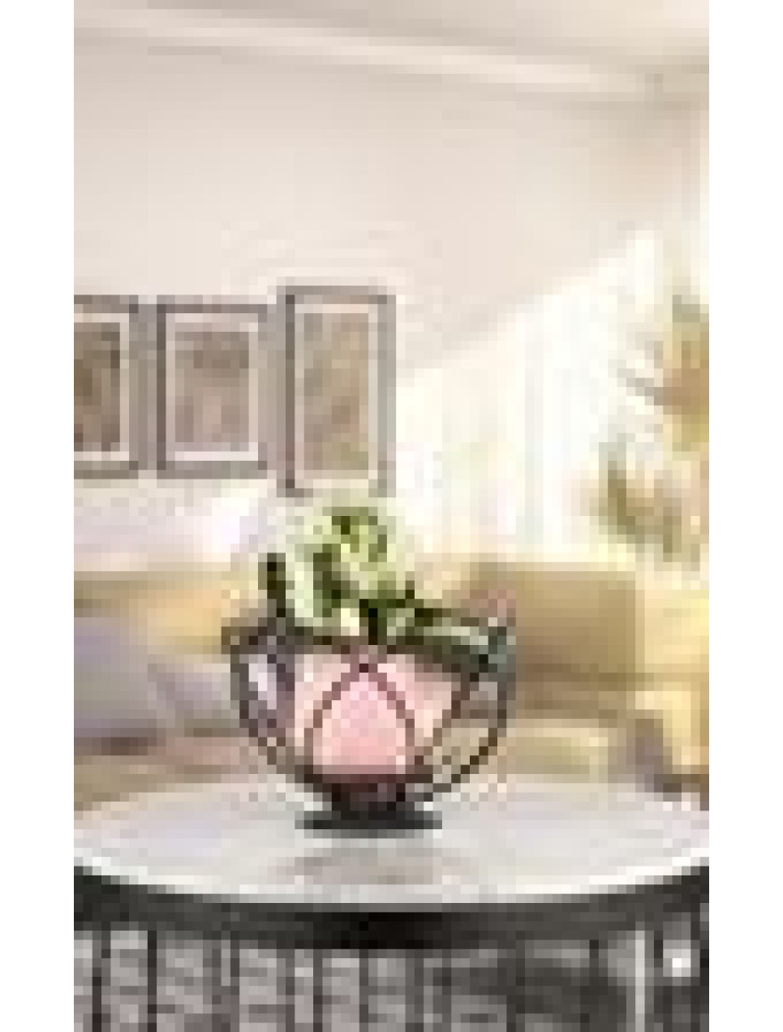 * Ghiveci cu flori+suport AQUA NO:01 h29 roz Begusa