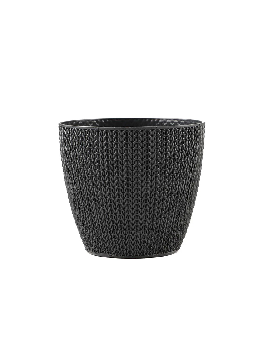 * Ghiveci cu flori+suport ANAFOR h31 negru Begusa