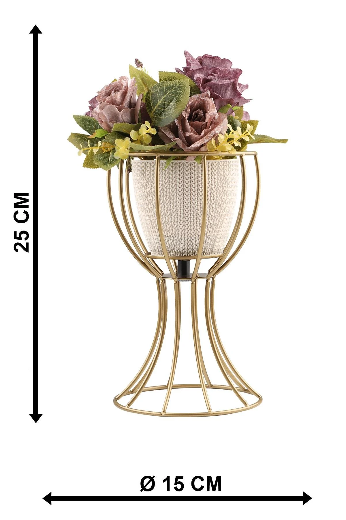 * Ghiveci cu flori+suport ANAFOR h31 bej Begusa