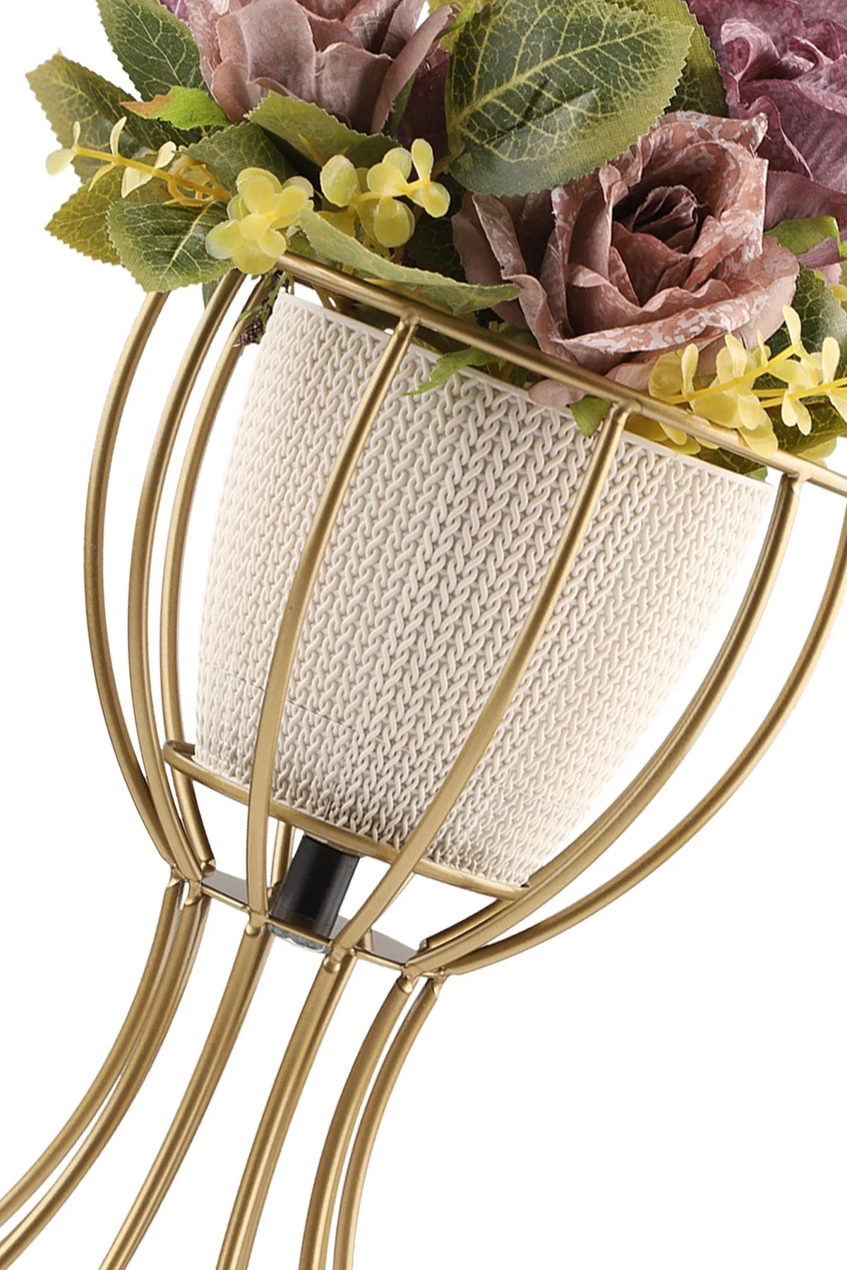 * Ghiveci cu flori+suport ANAFOR h31 bej Begusa