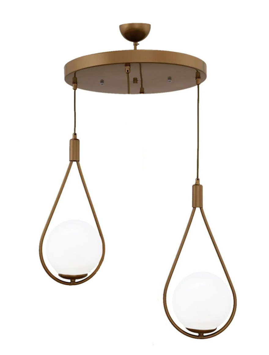 * Lustră MEKSIKA 2xE27 Max 60W Gold+white Begusa