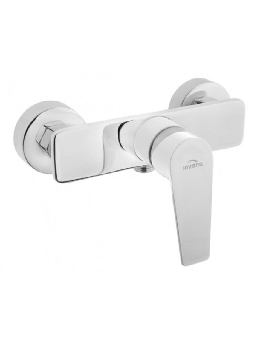 Baterie baie pentru duș DOKOS,albă chrom INVENA