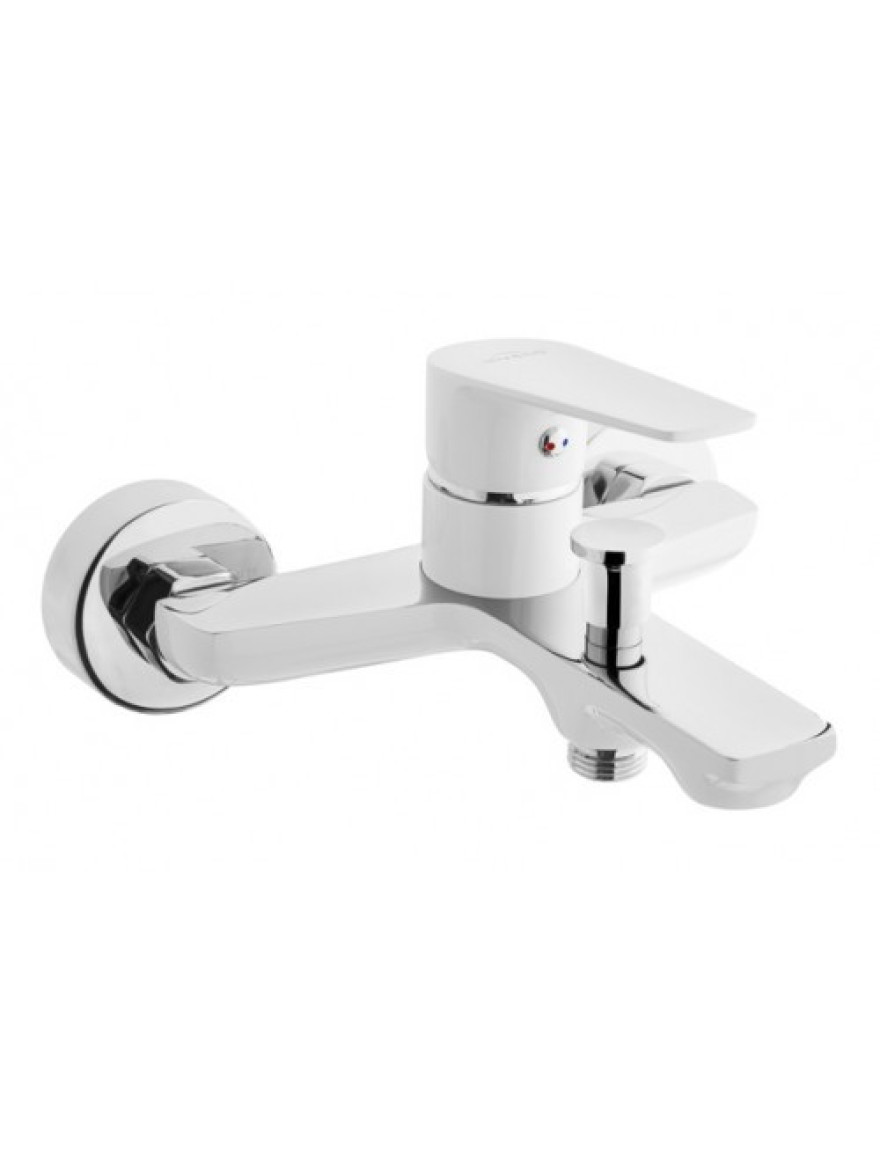 Baterie baie pentru cadă / duș DOKOS,albă chrom INVENA