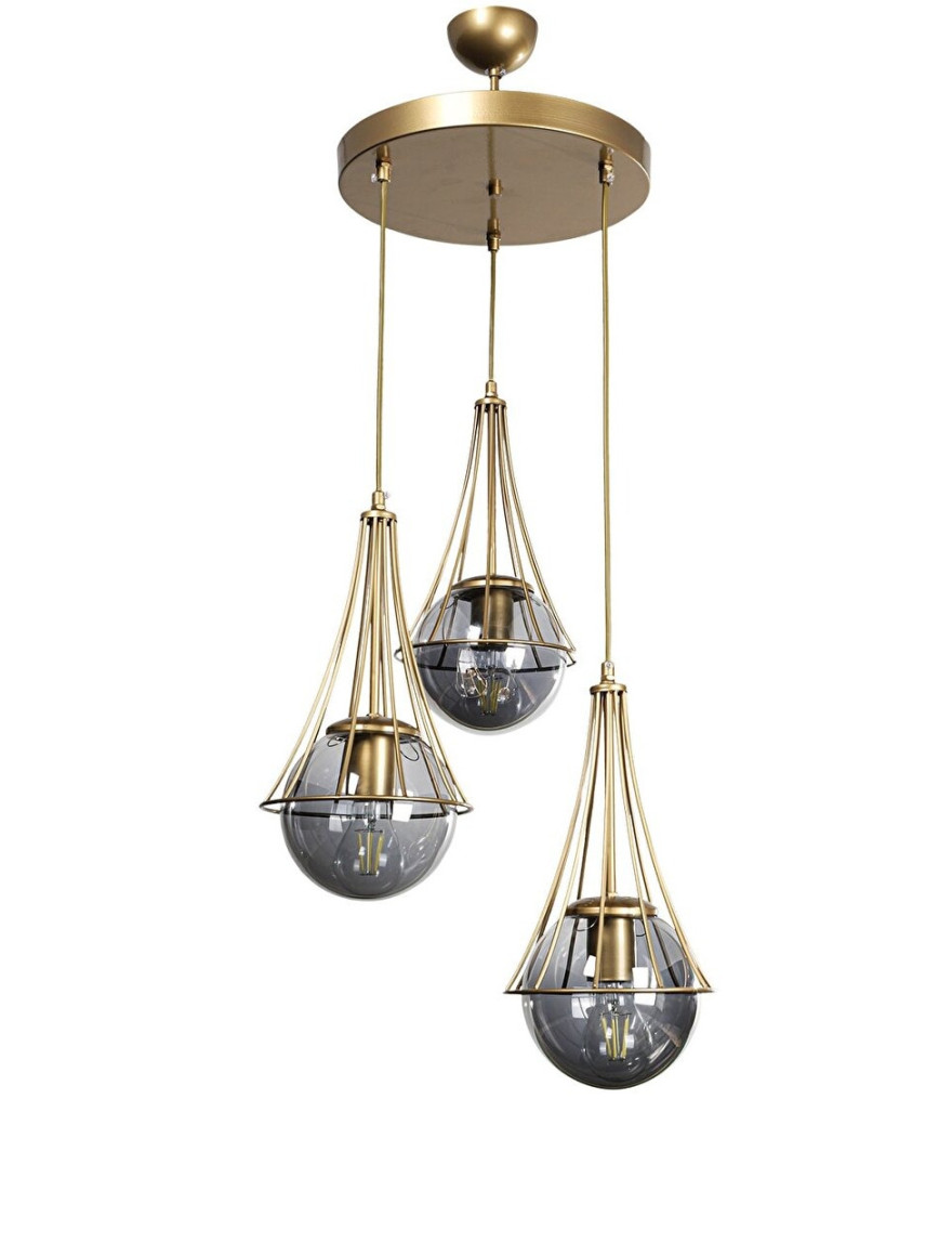 * Lustră LAPIS 3xE27 Max 60W Smoke+gold Begusa