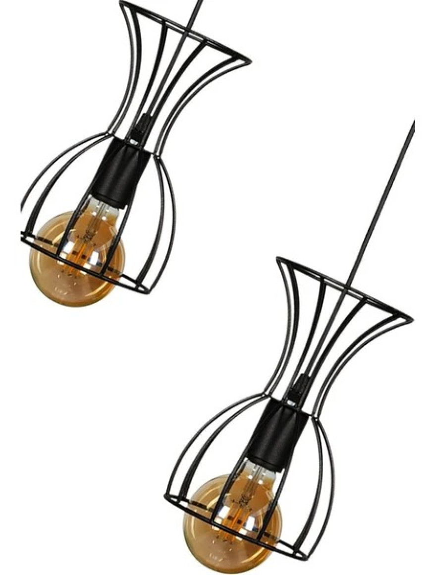 * Lustră ANAFOR 2xE27 Max 60W Black+honey Begusa