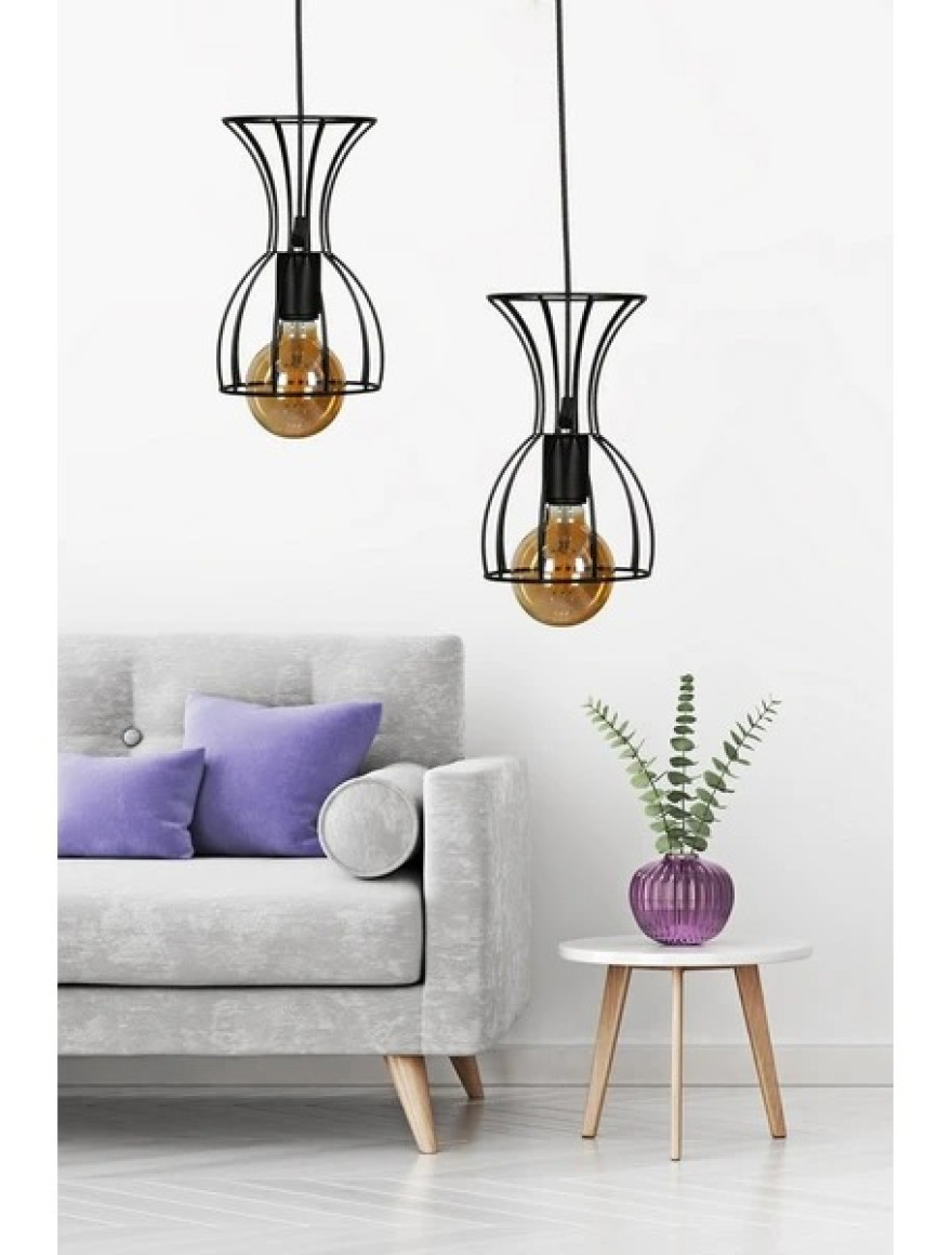 * Lustră ANAFOR 2xE27 Max 60W Black+honey Begusa