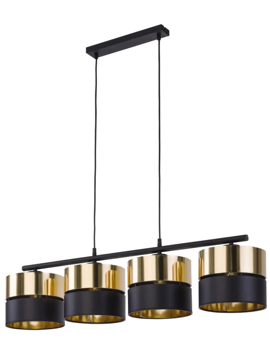 Lustră HILTON 4xE27 max 60W black+gold TK-LIGHT