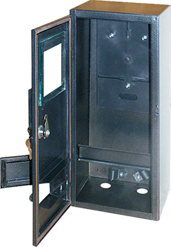 Металлический электрический щит e.mbox.stand.n.f1.6.z.str, 1-f измеритель, внешний, 6 модулей, с замком