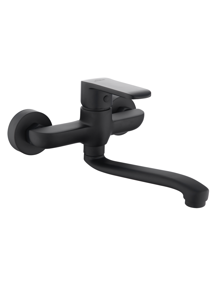 Baterie baie pentru cadă / duș SIROS neagră INVENA