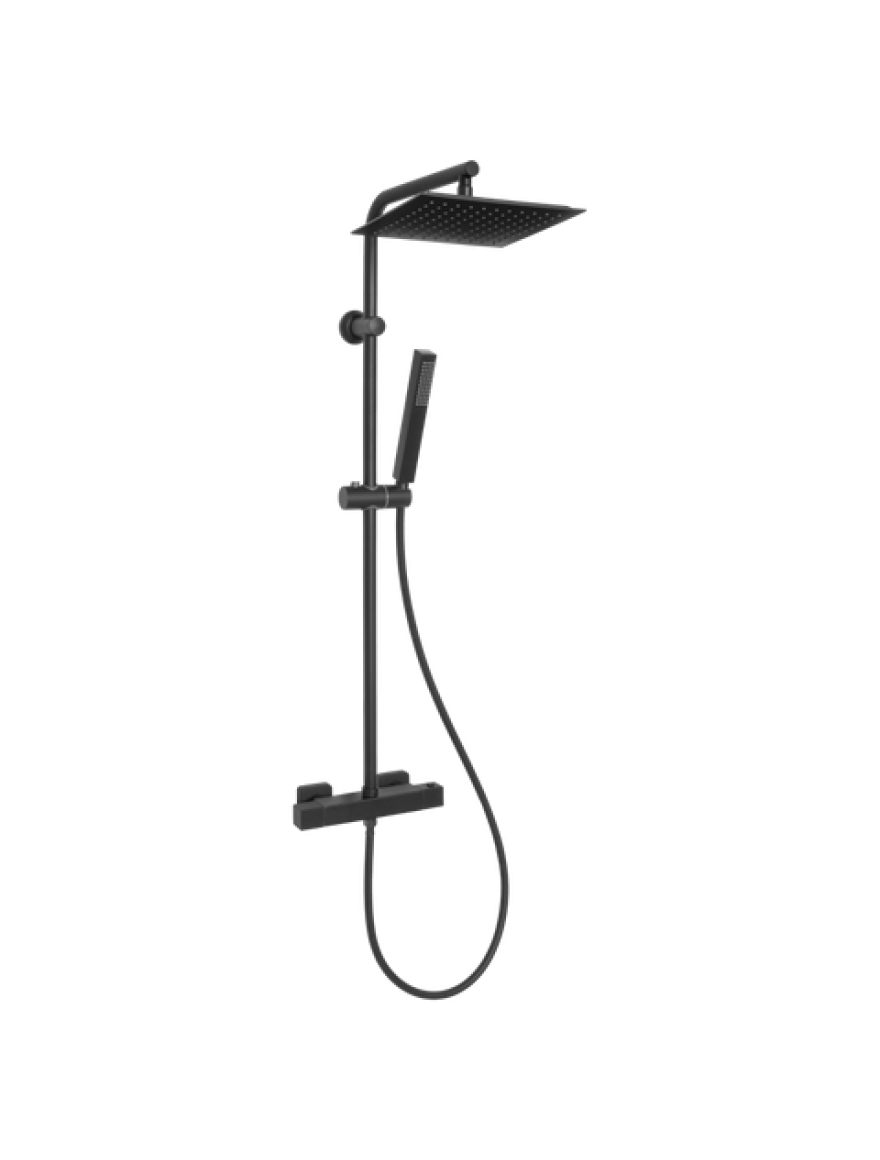 Coloană cadă / duș cu baterie termostatic,SVART,98cm INVENA