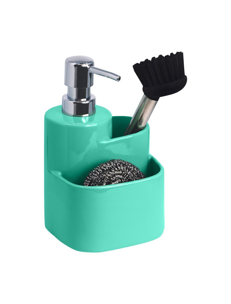 * 07872 Dozator bucătărie set 3 elemente, turcoaz. (ceramică)