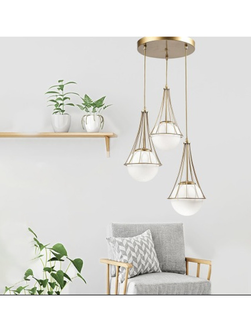 * Lustră LAPIS 3xE27 Max 60W Gold+white Begusa