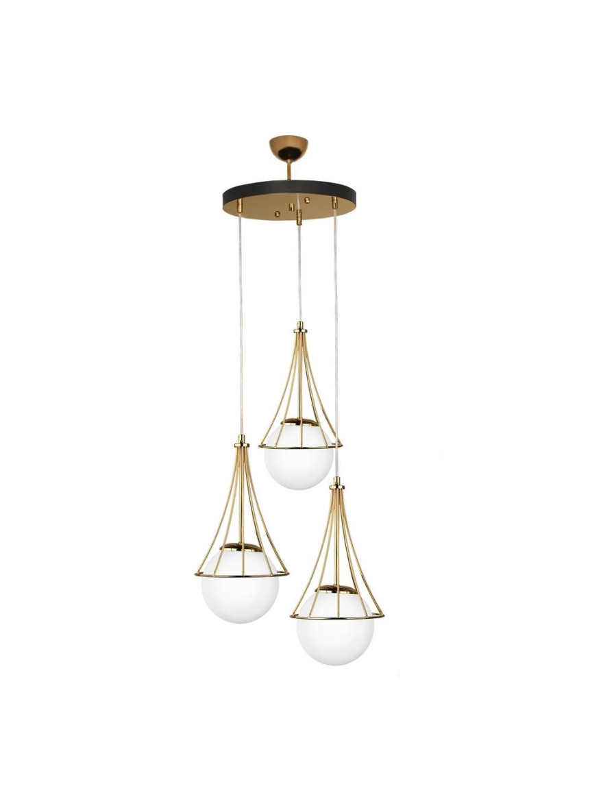 * Lustră LAPIS 3xE27 Max 60W Gold+white Begusa