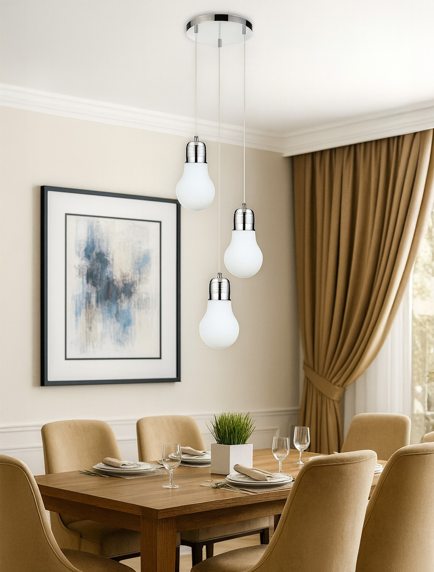 Люстра BULB ZWIS 3XE27 60W, chrome 2820302