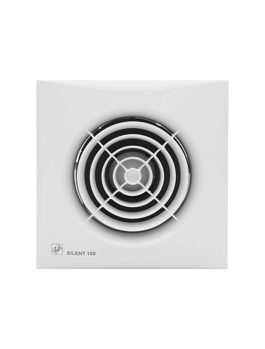 SILENT-100 ЧЗ Осевой вентилятор с таймером и датчиком влажности