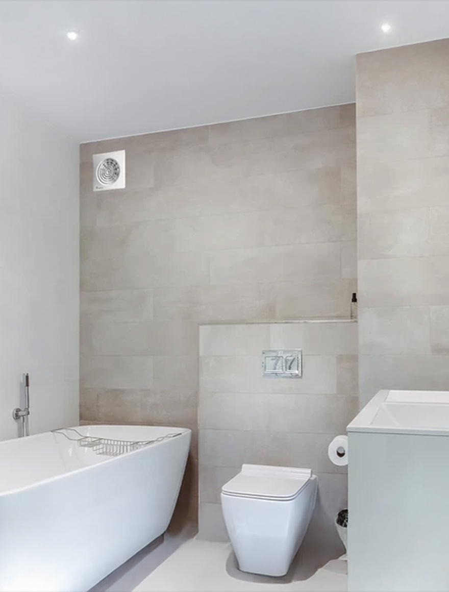 SILENT-100 ЧЗ Осевой вентилятор с таймером и датчиком влажности