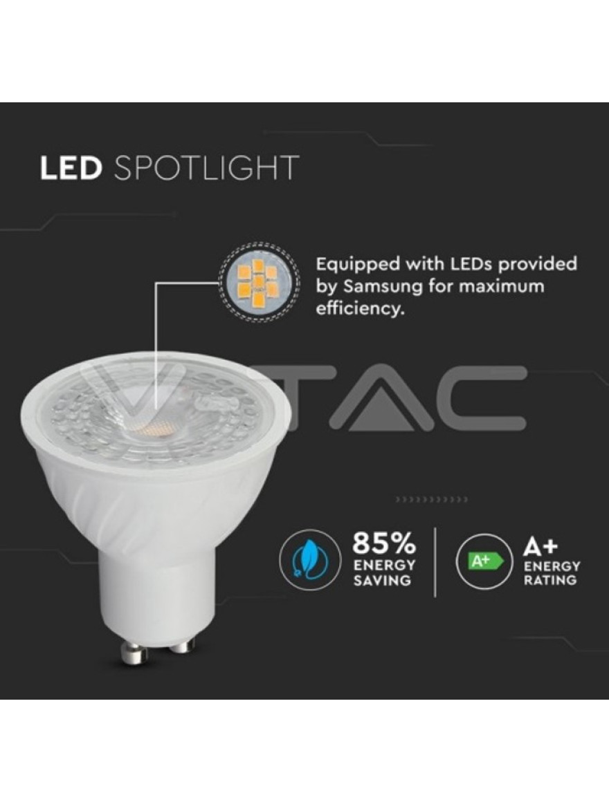 Bec LED GU10 7W 3000K 480lm V-TAC