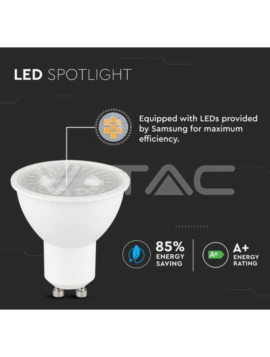 * Bec LED GU10 8W 6400K 720lm V-TAC