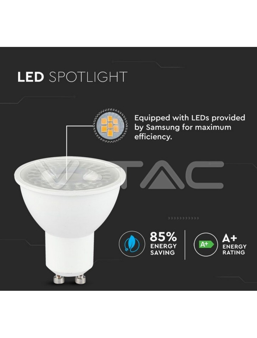 Bec LED GU10 10W 3000K 1000lm V-TAC