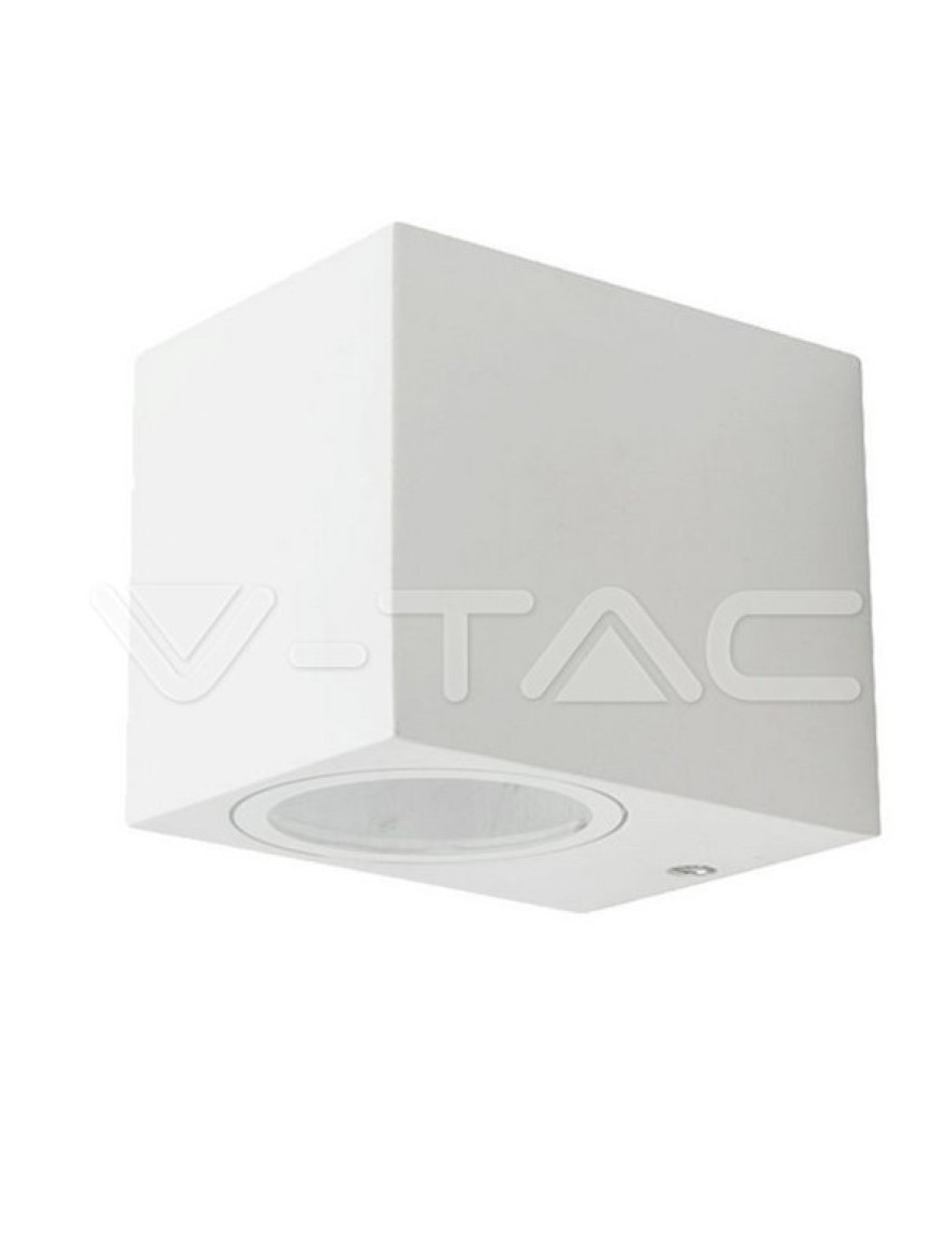 * Corp de Iluminat grădină 1xGU10 max35W 220V IP44 pătrat alb V-TAC
