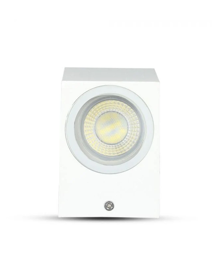 Corp de iluminat gradina 2xGU10 max35W 220V IP44 patrat alb V-TAC