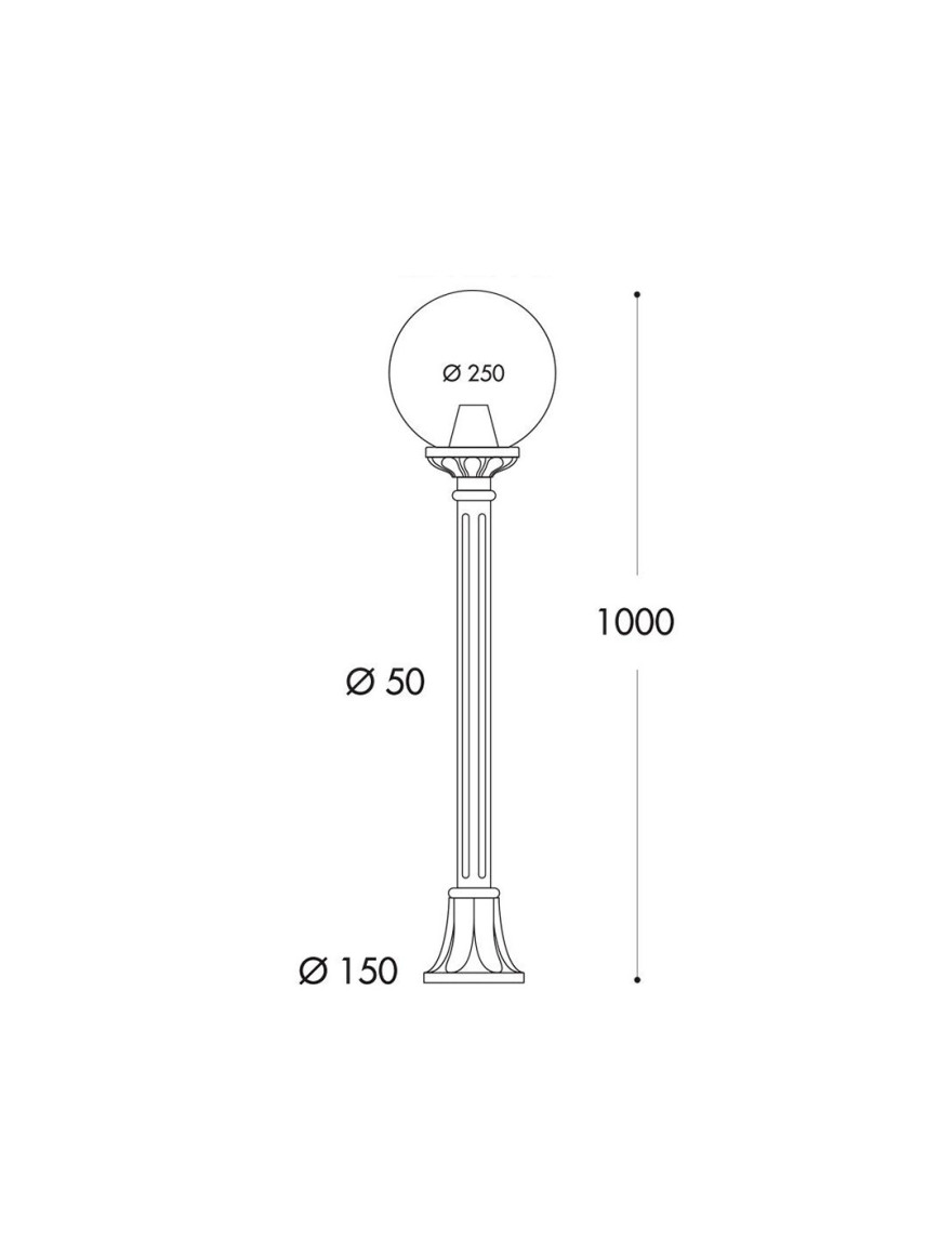 Corp de il Fumagalli MIZAR/GLOBE 8.5W 1mx50 mm E27 220-240V IP55